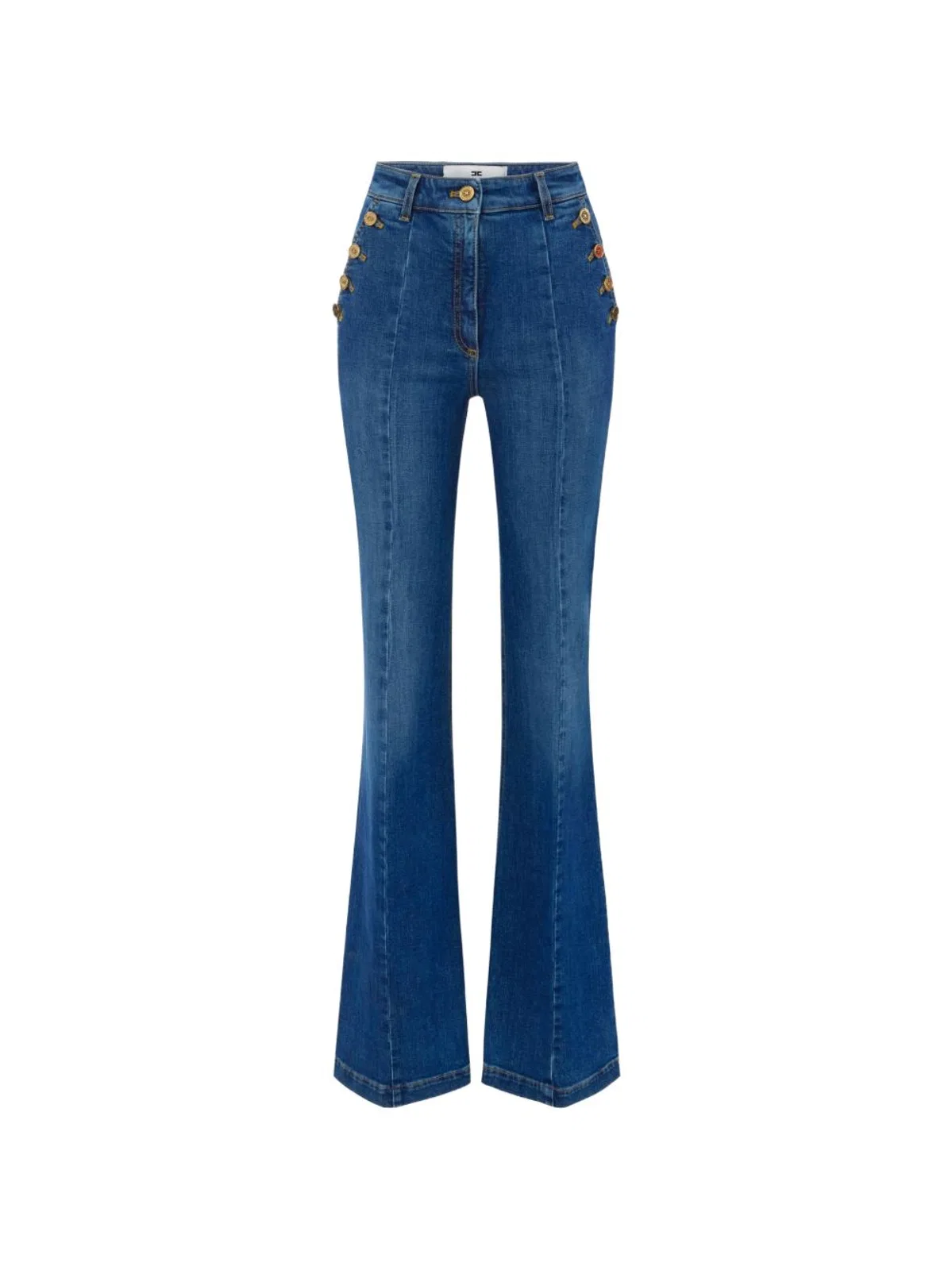 Elisabetta Franchi Flared Leg Denim Jeans
