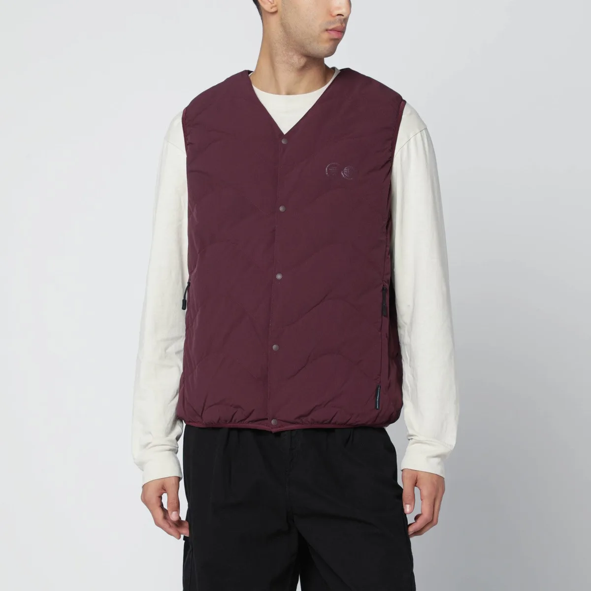 Purple mountain observatory Wine-Colored Nylon Vest