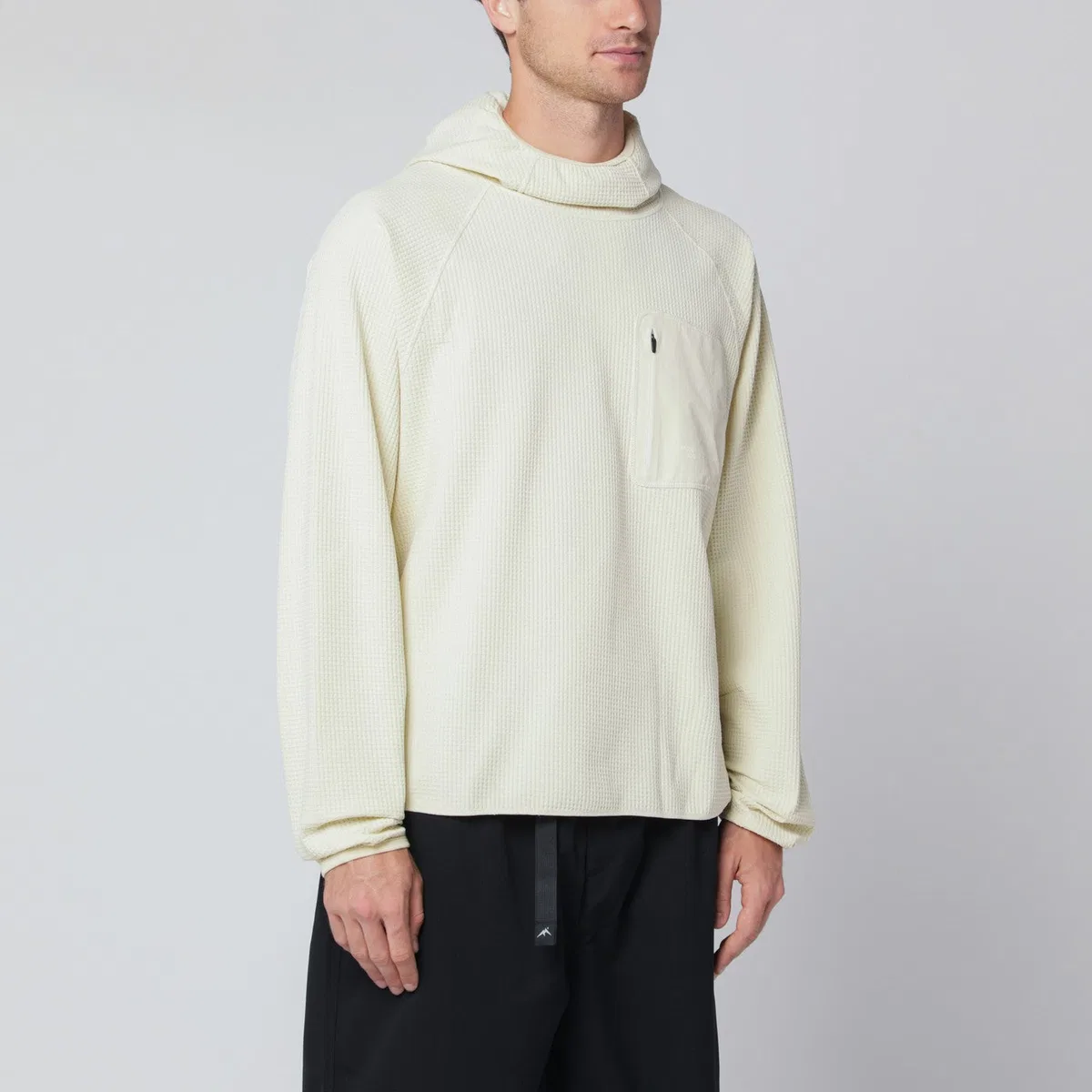 Purple mountain observatory Cream-Colored Sweatshirt With Built-In B