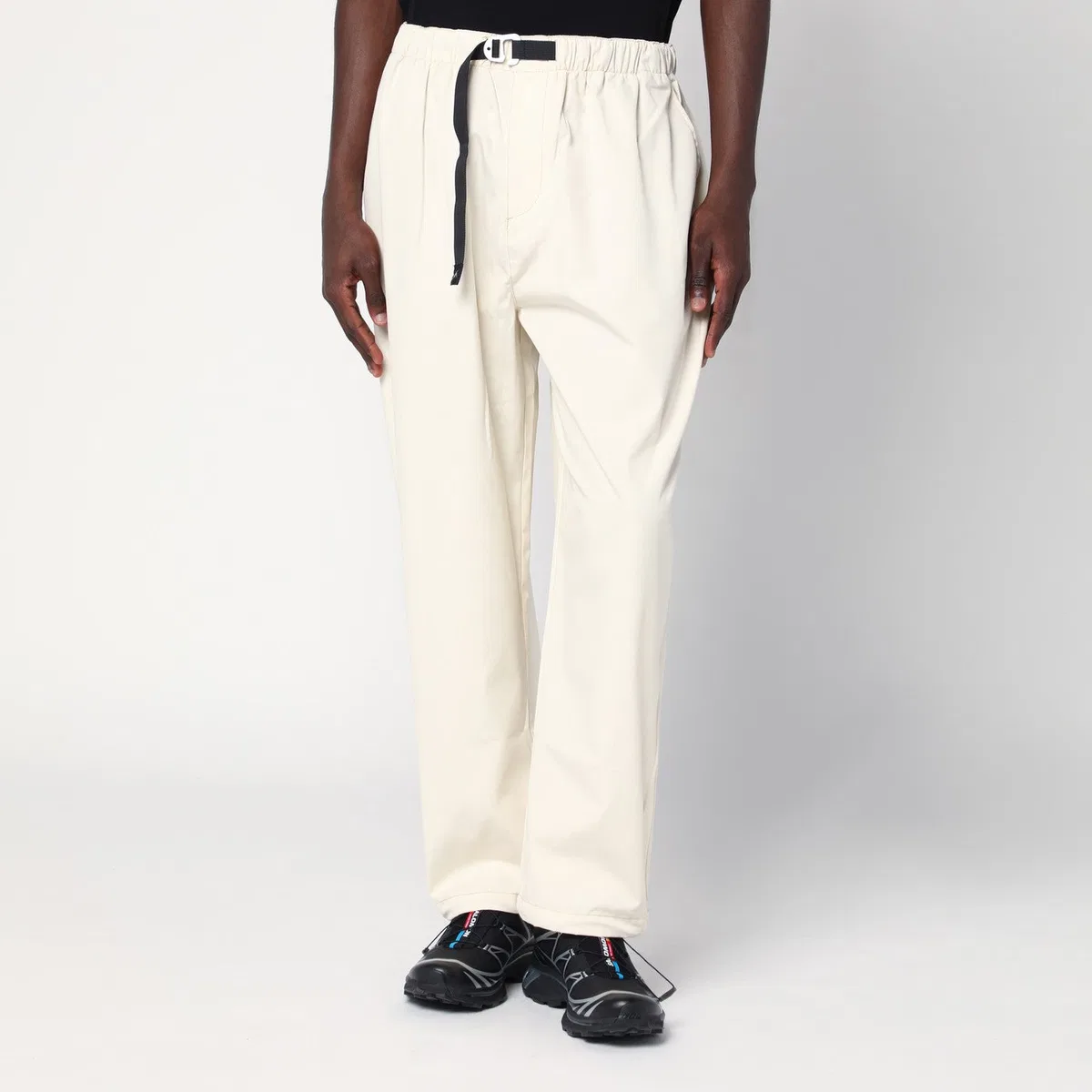 Purple mountain observatory Terrain Cream-Colored Trousers In Cotton