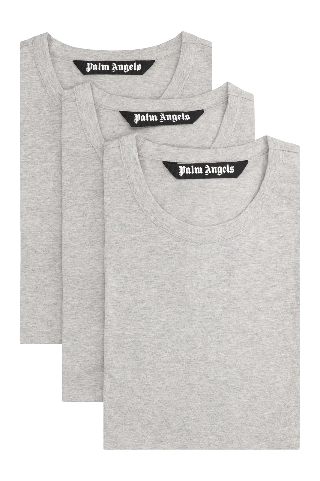 Palm Angels Set Of Three Crew Neck T-Shirts In Cotto