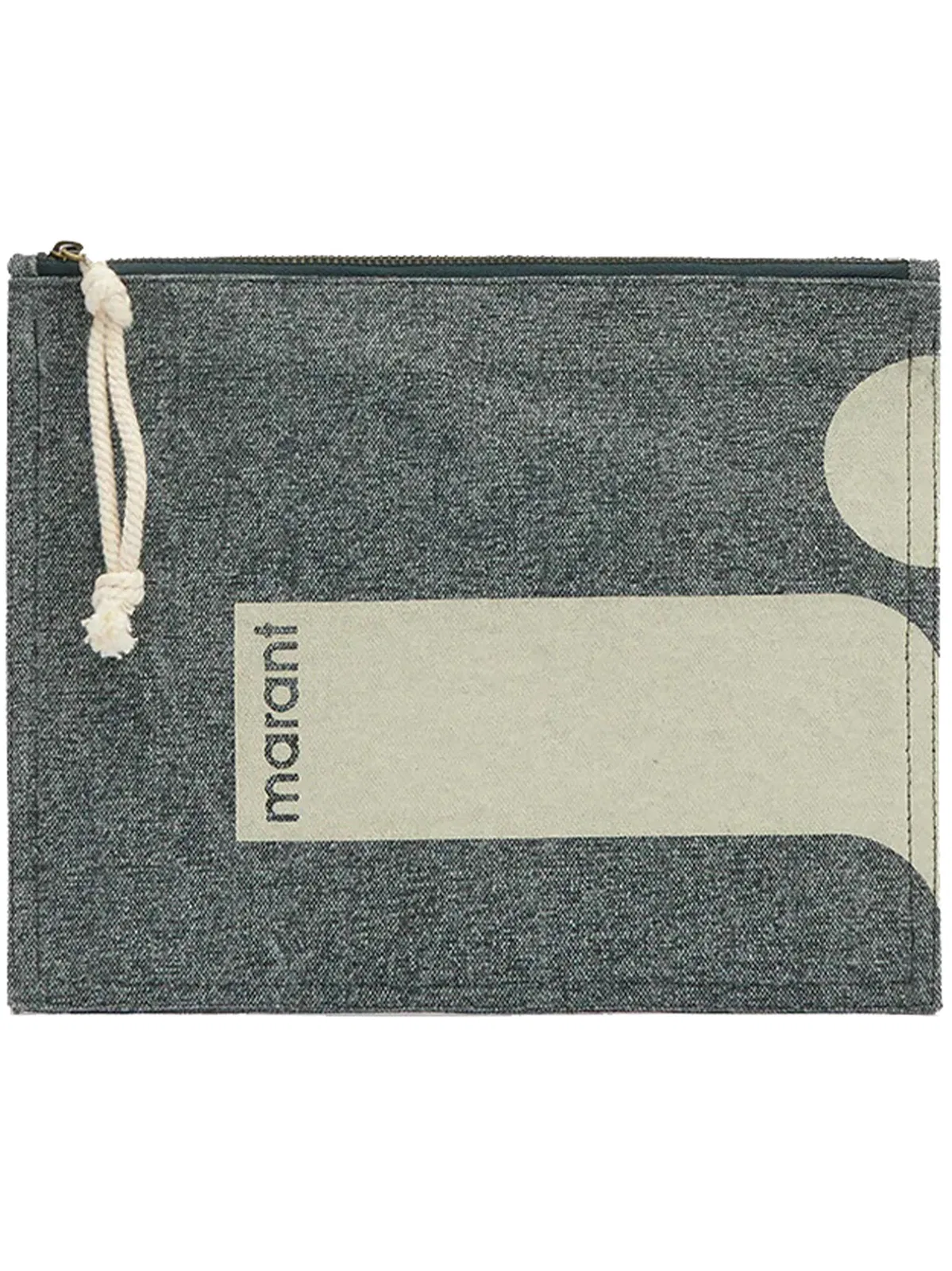 Isabel Marant Black Cotton Clutches Pouch