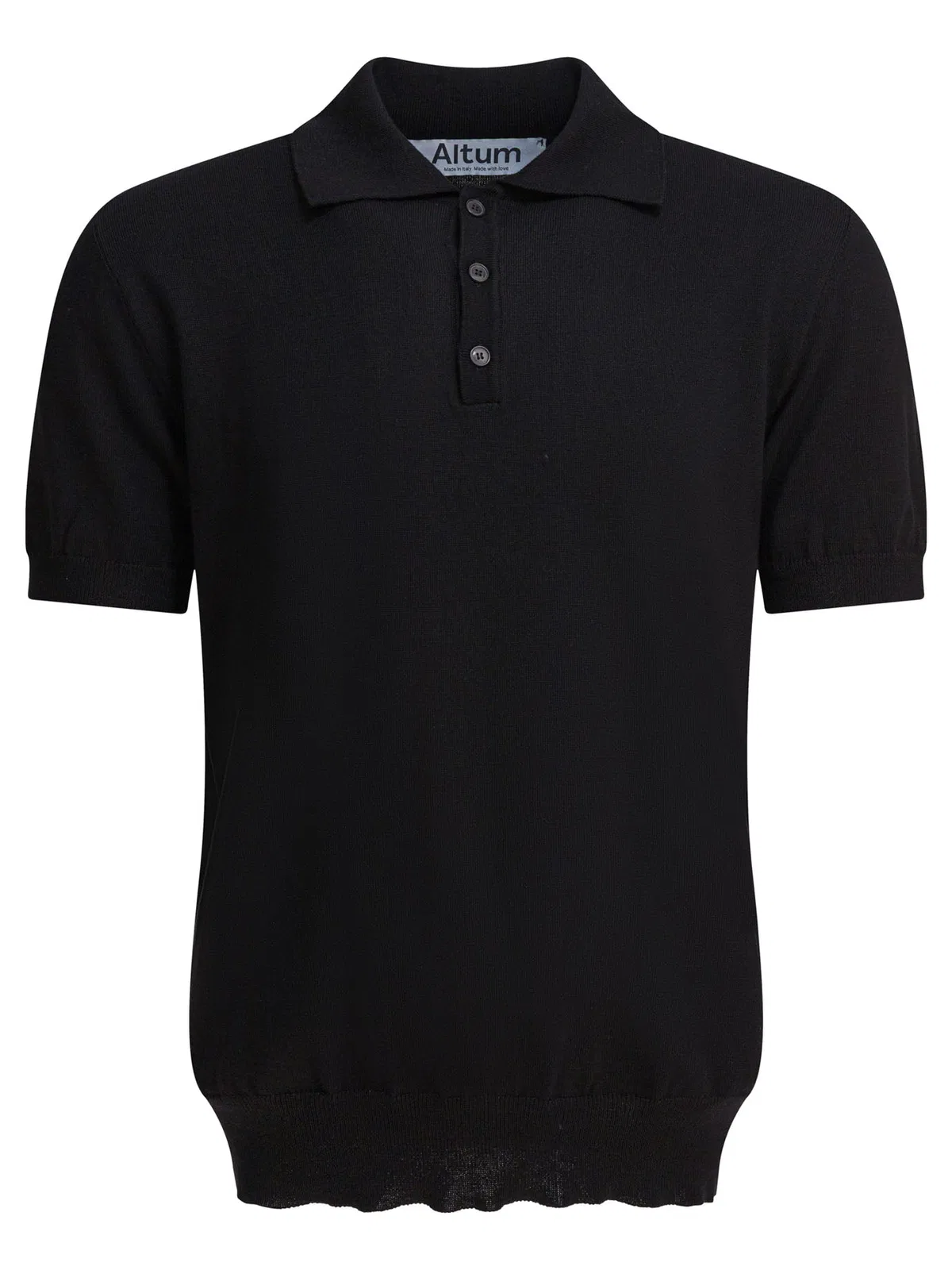 Altum Black Cotton Polo Shirt