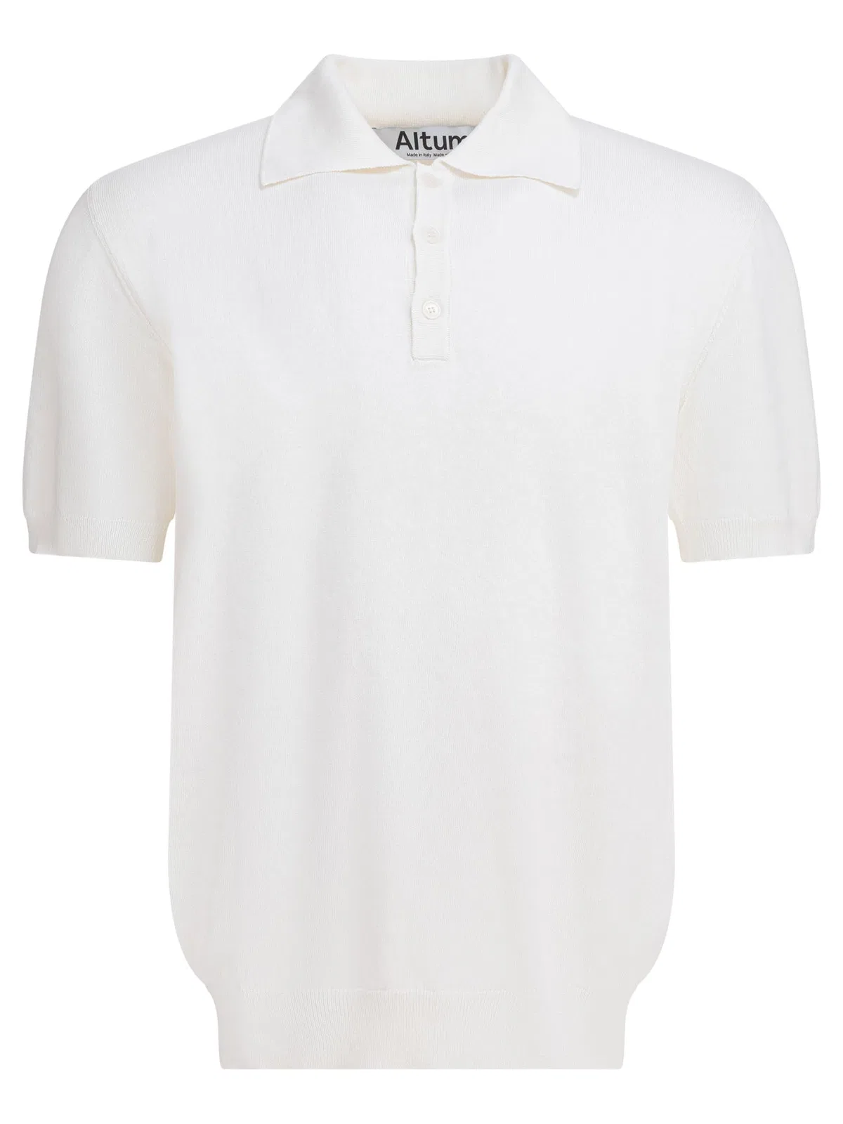Altum White Cotton Polo Shirt