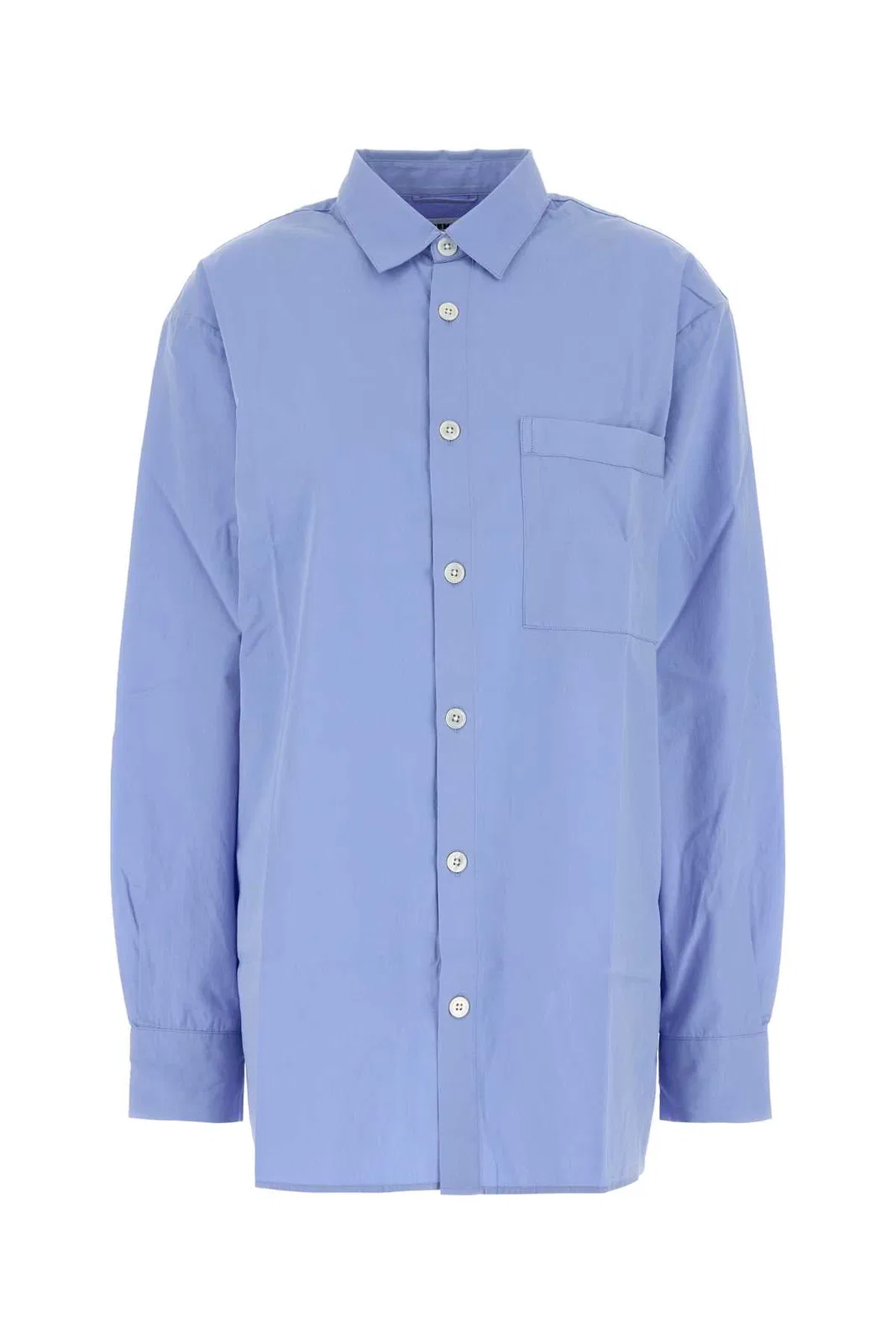 Tekla Cerulean Blue Poplin Oversize Pyjama Shi