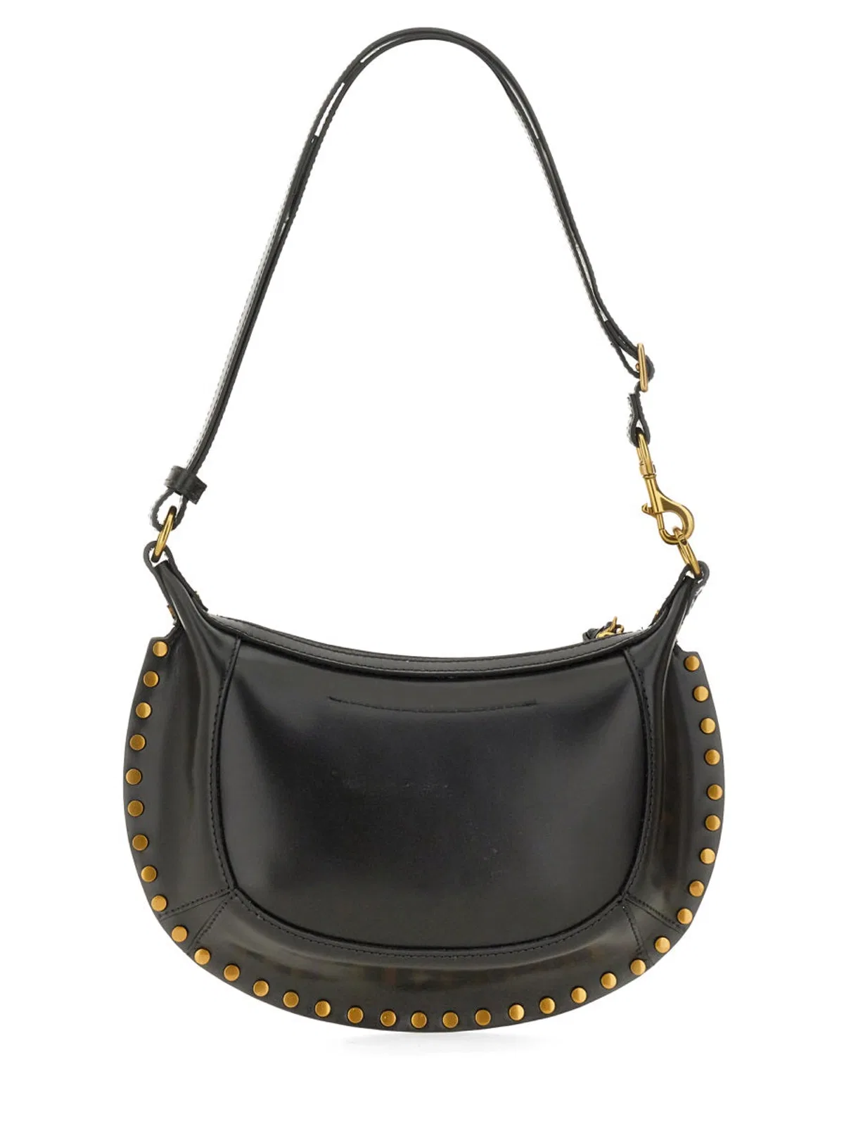 Isabel Marant Oskan Moon Studded Calfskin Leather Bag