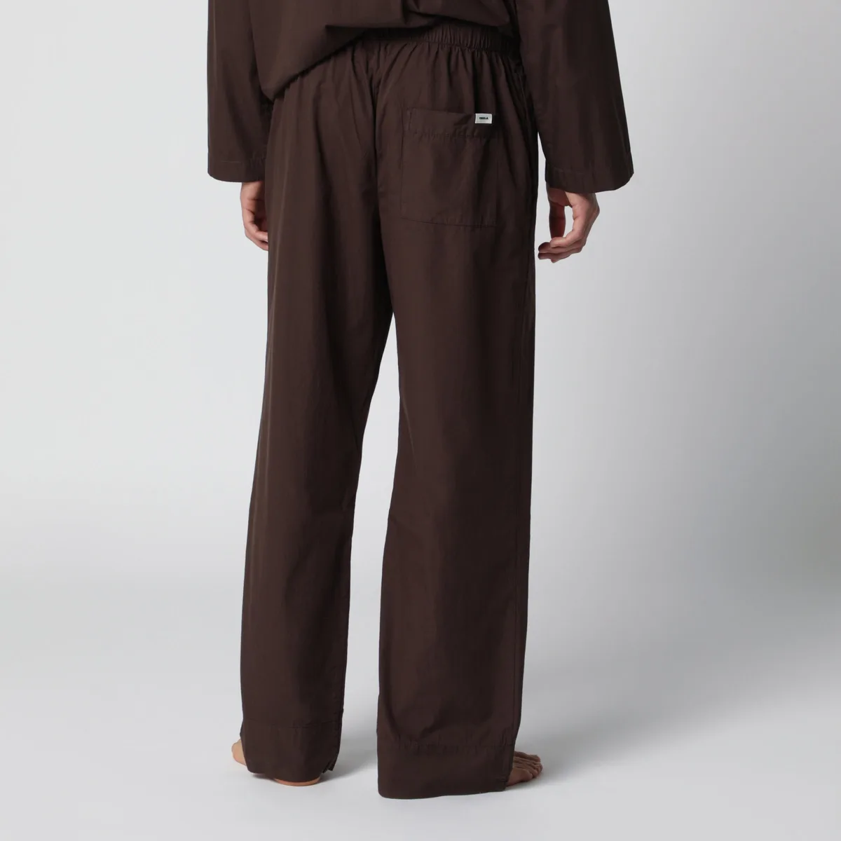 Tekla Brown Cotton Pajama Trousers