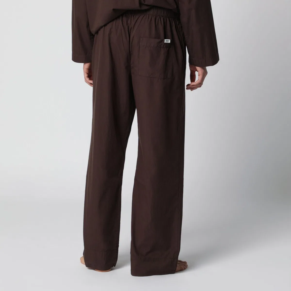 Tekla Brown Cotton Pajama Trousers