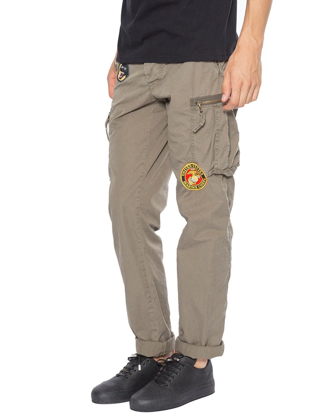 History Repeats Cargo Trousers With Patches