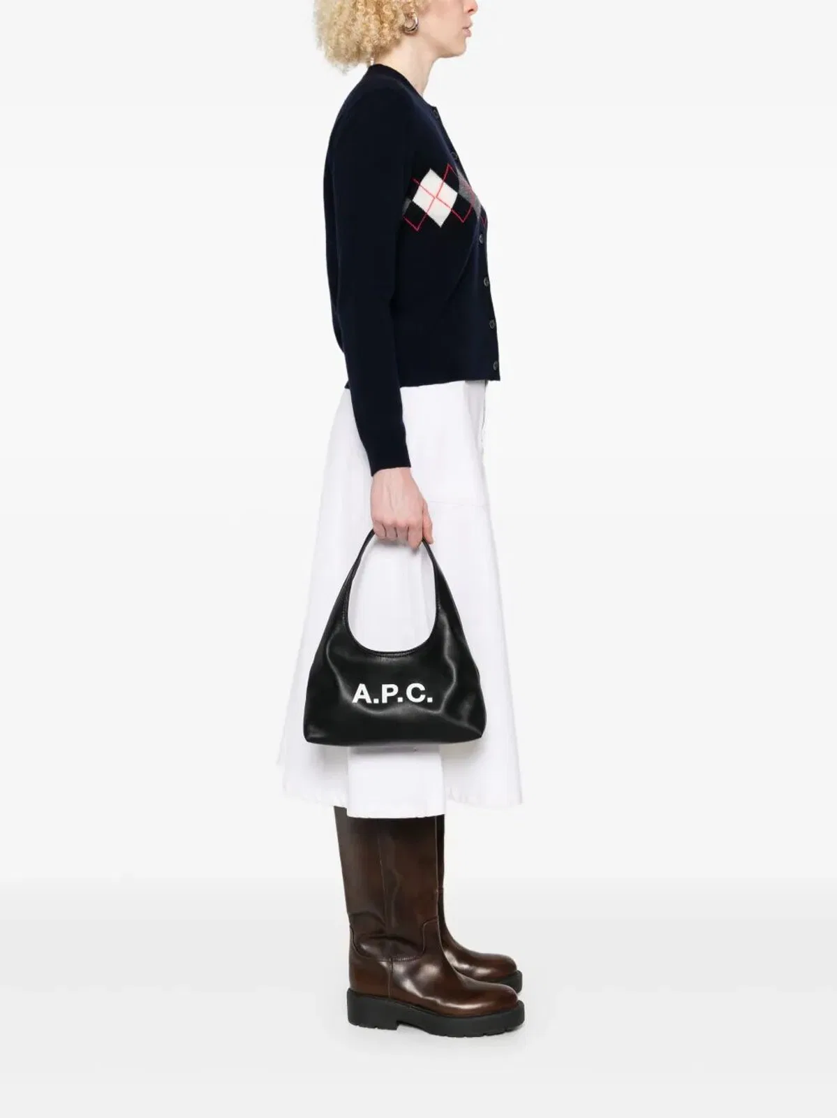 A.P.C. Black Synthetic Leather Small Ninon Shou