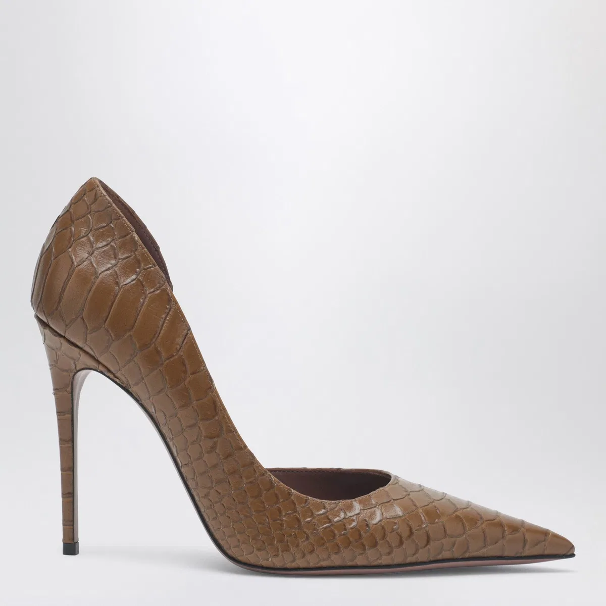 Paris texas Vera 105 Coffee-Colored Leather Pumps Wi
