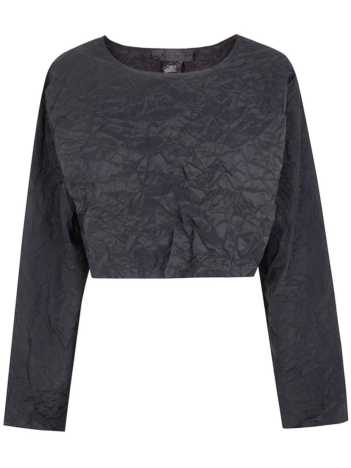 Maria Calderara Crinkled Opaque Taffeta Sweater