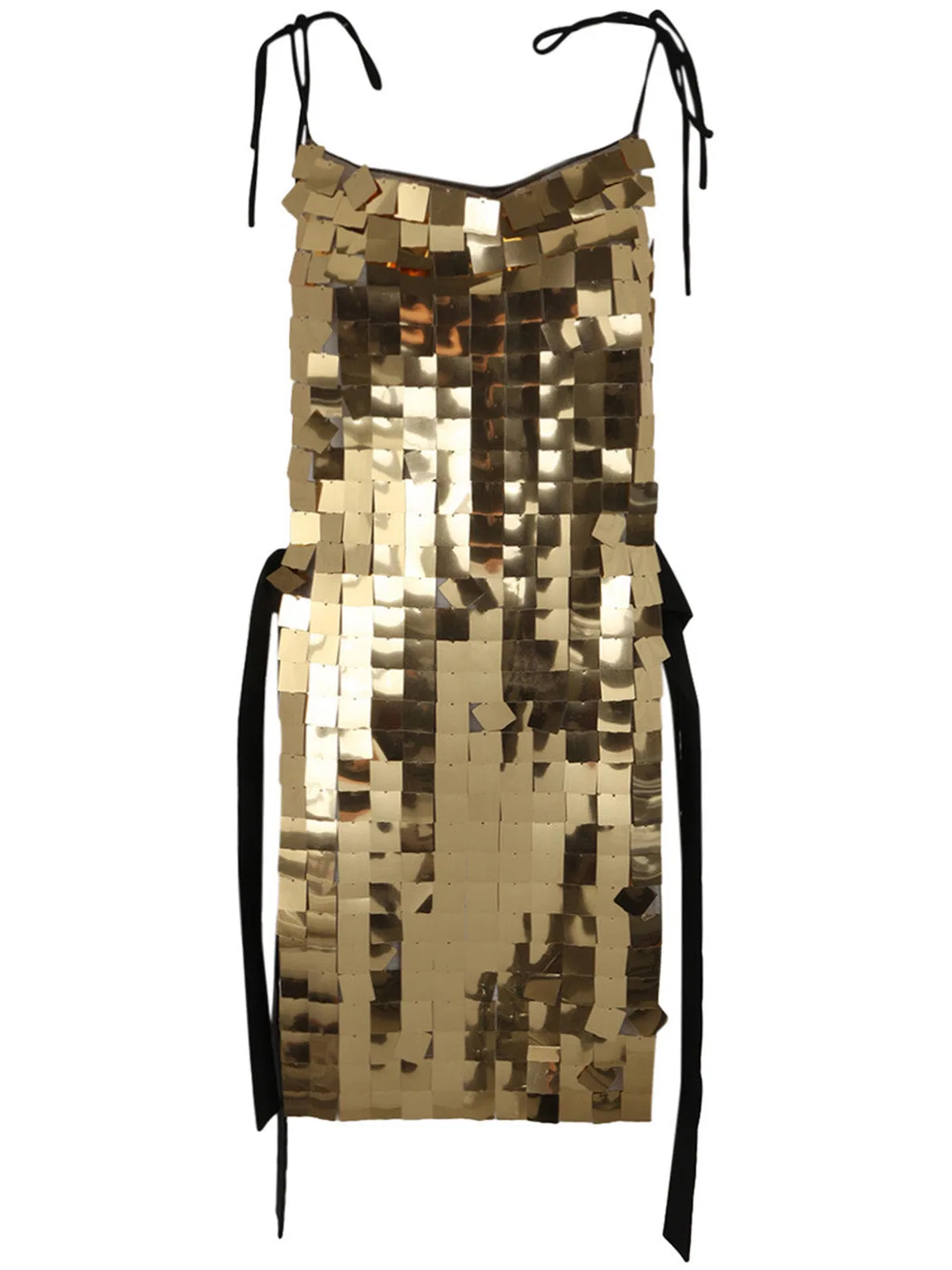 Maria Calderara Corazza Macro Square Sequins On Tulle Dr