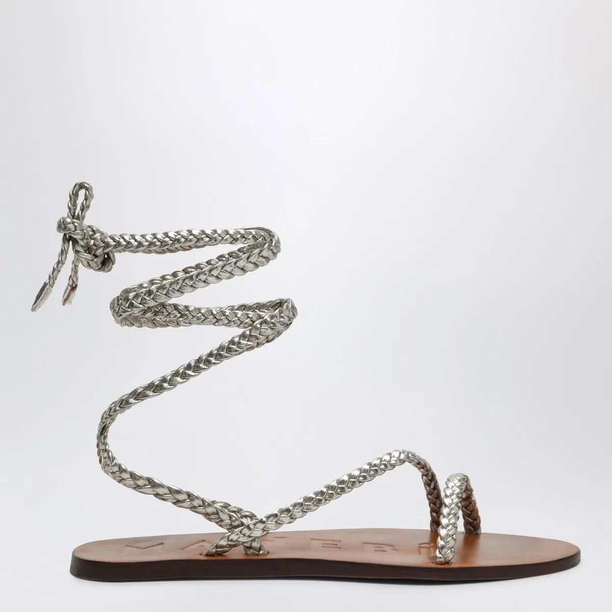 Manebí Manebi Platinum Leather Sandals