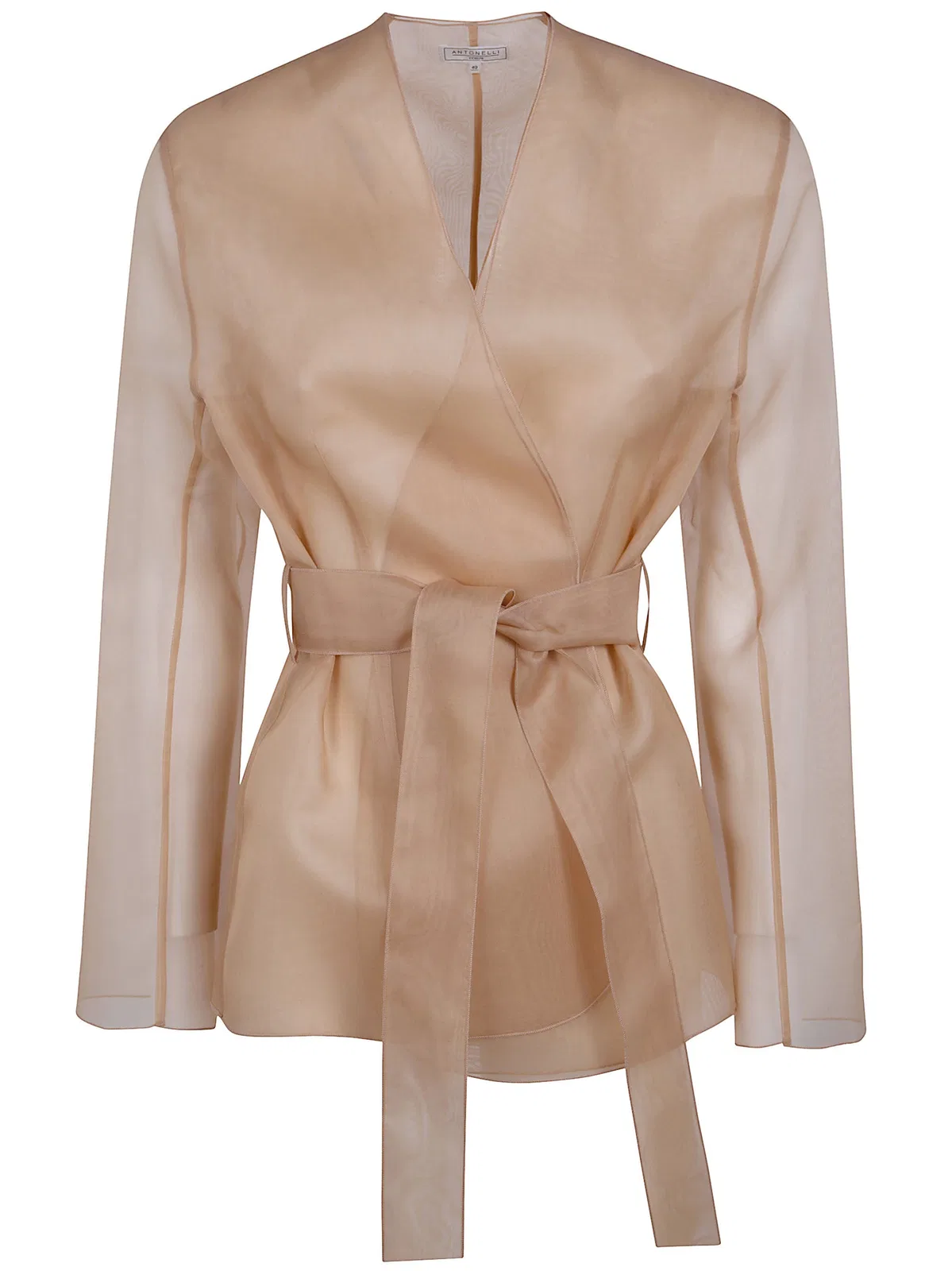 Antonelli Firenze "Elia" Organza Silk Belted Waist Coat