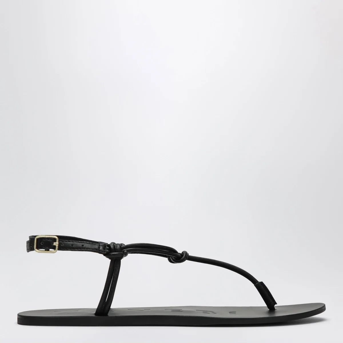 Manebí Black Leather Flip-Flops