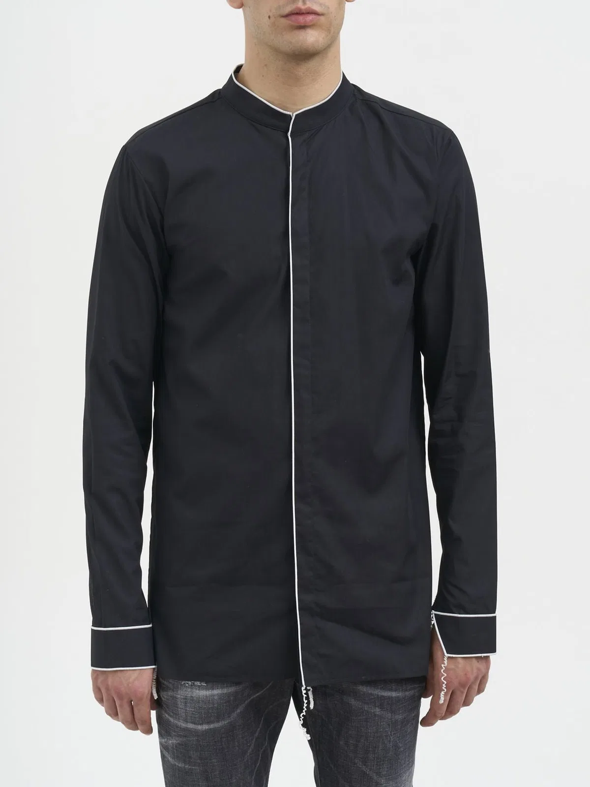 Nostrasantissima Cotton Shirt With Piping