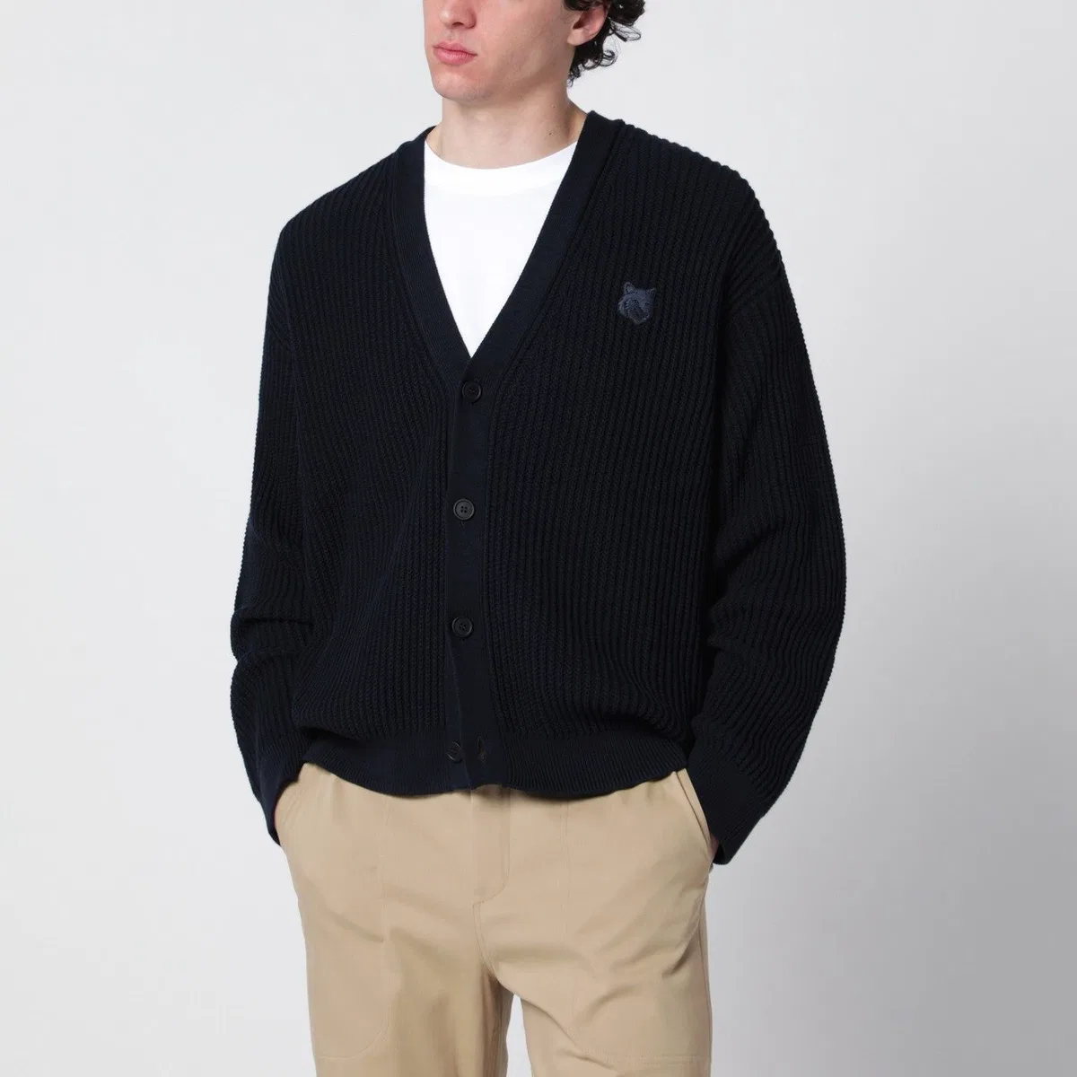 Maison Kitsune Maison Kitsuné Fox Head Cotton Ribbed Ca