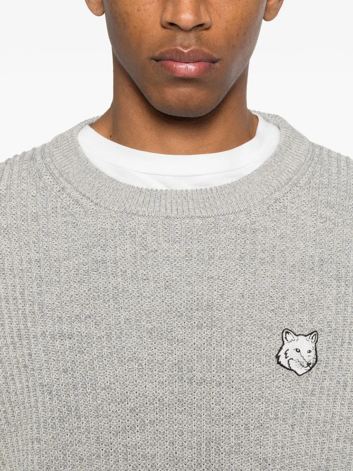 Maison Kitsune Maison Kitsuné Fox Head Cotton Ribbed Ju
