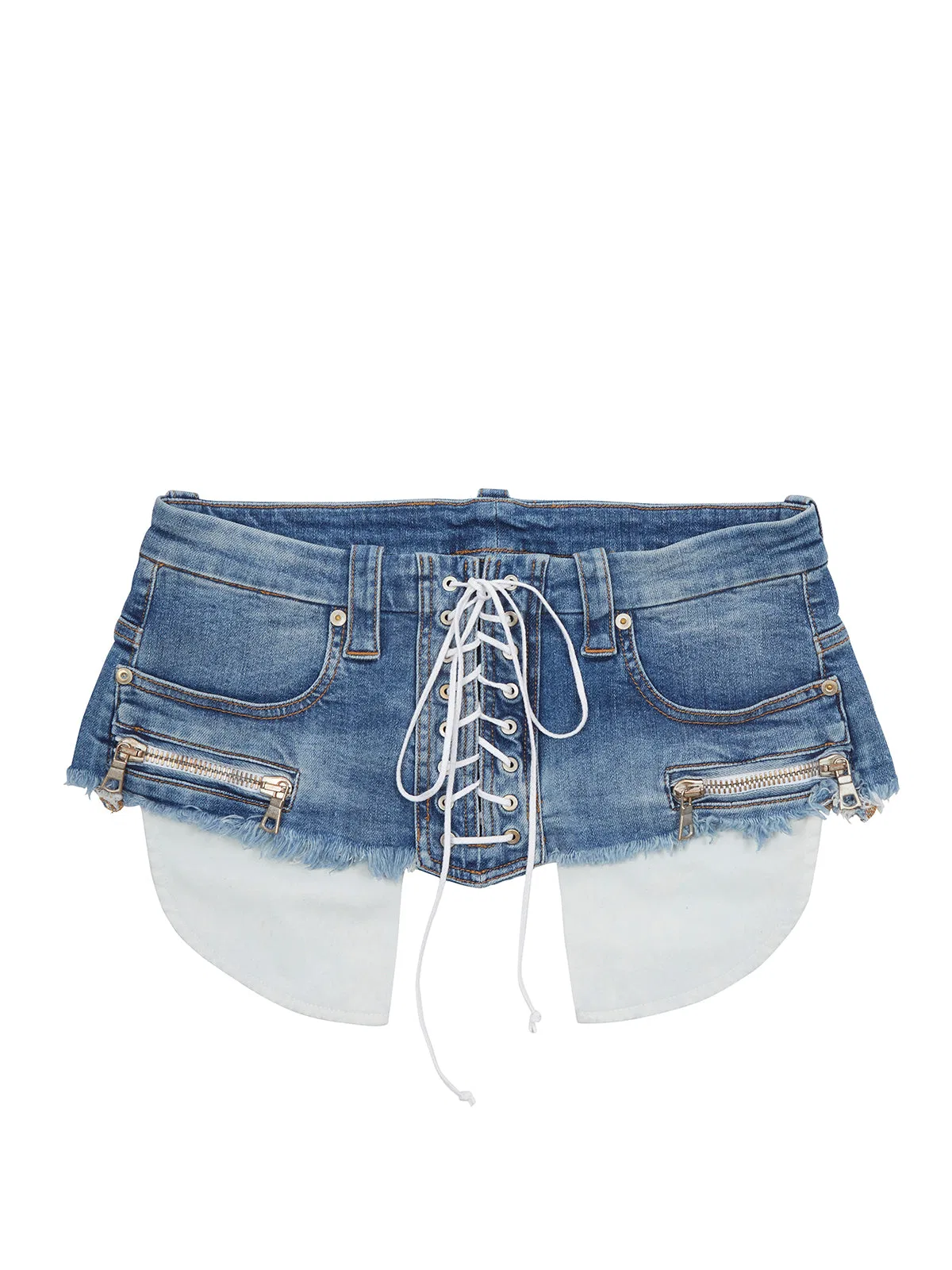 Ben Taverniti Unravel Denim Lace Up Belt