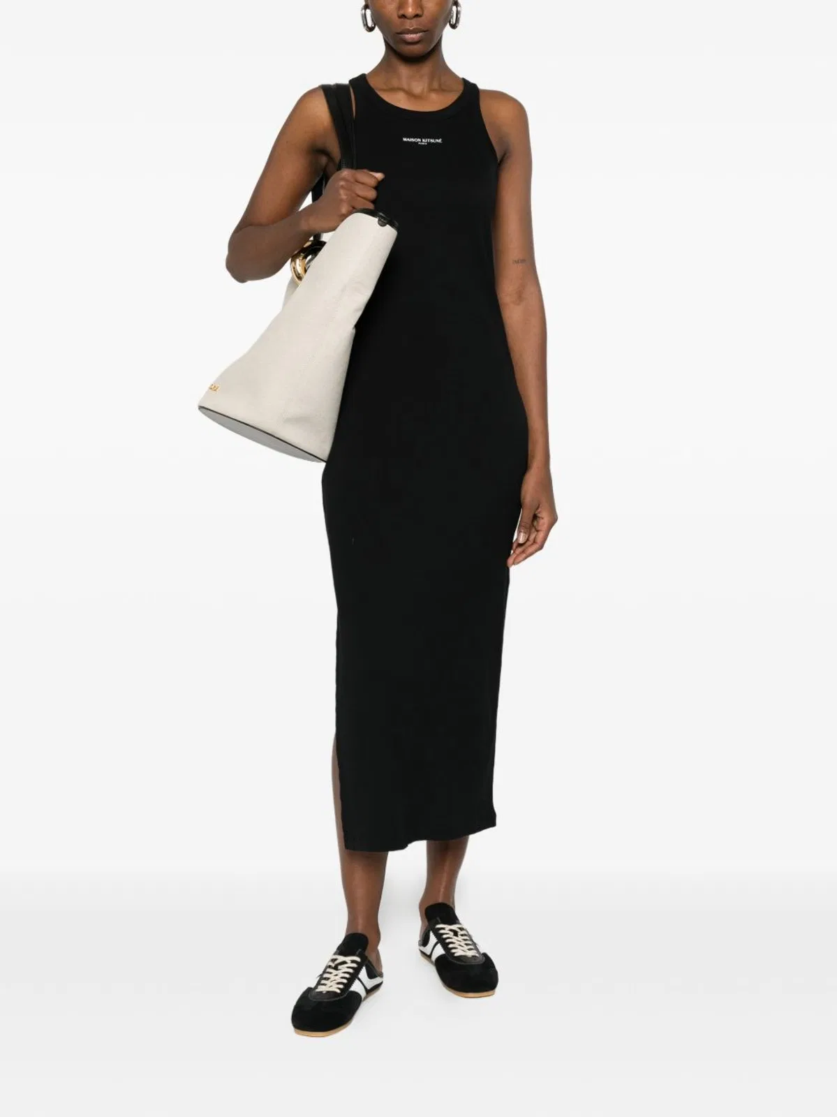Maison Kitsune Maison Kitsuné Logo Ribbed Tank Dress