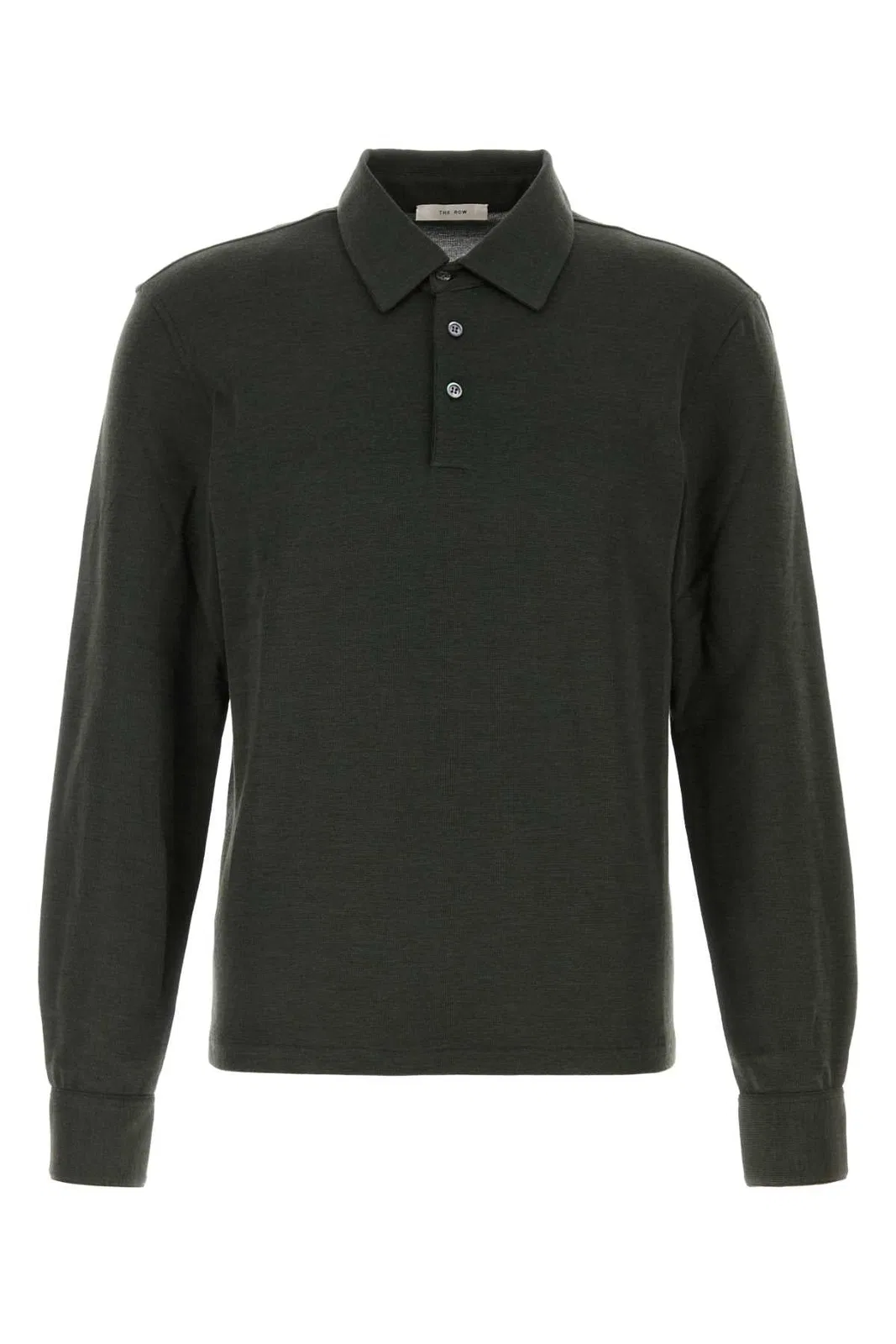 The Row Dark Green Knit Reyes Polo Shirt