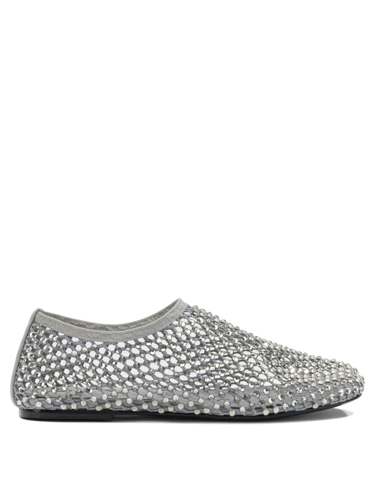Strategia Grey Mesh Rubber Ballerinas