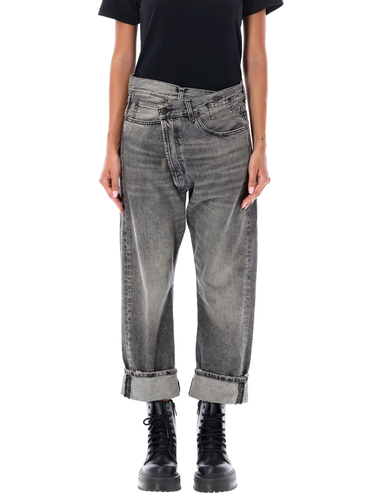 R13 Crossover Waist Denim Jeans R13