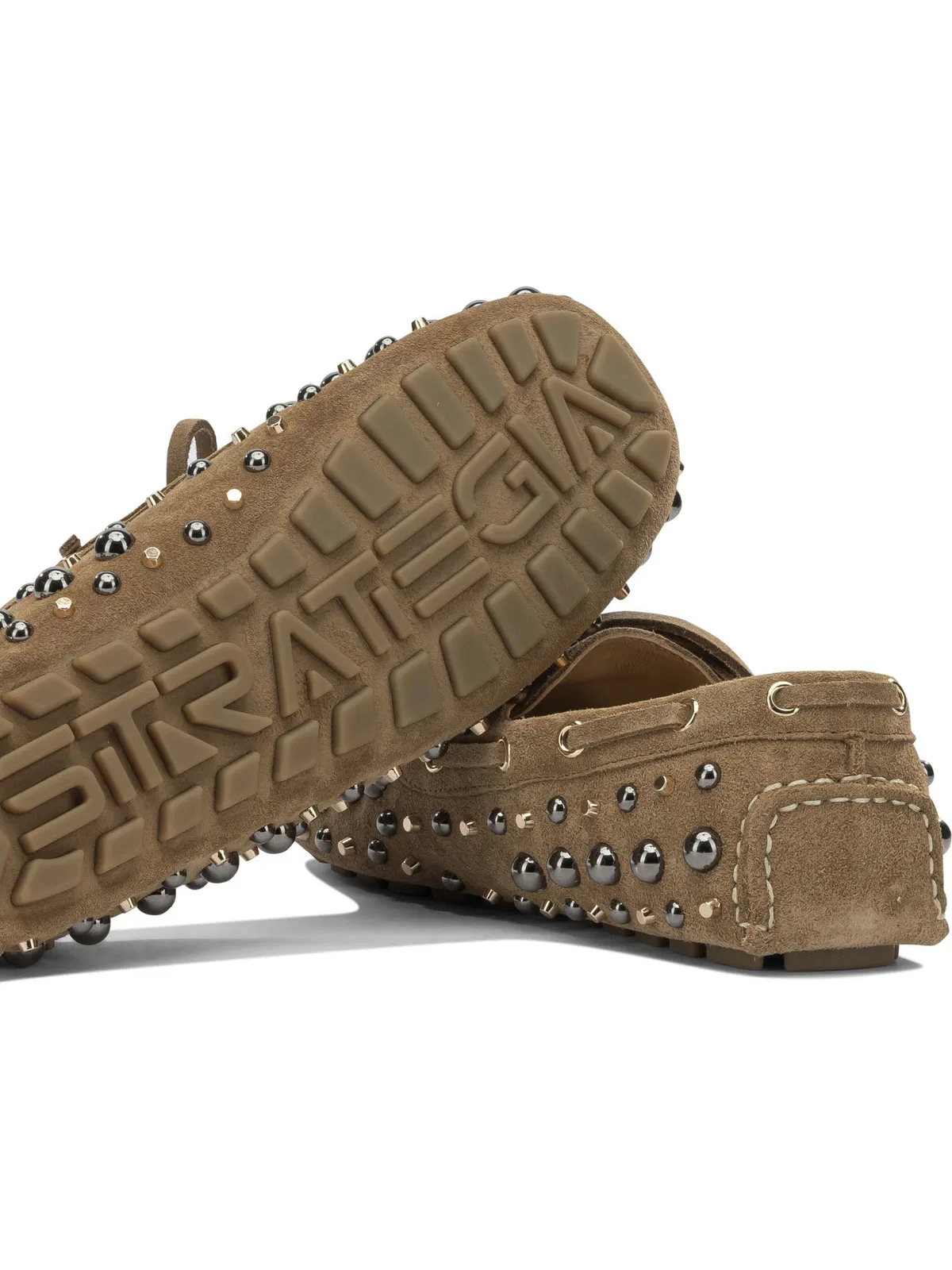 Strategia Leather Beige Loafers
