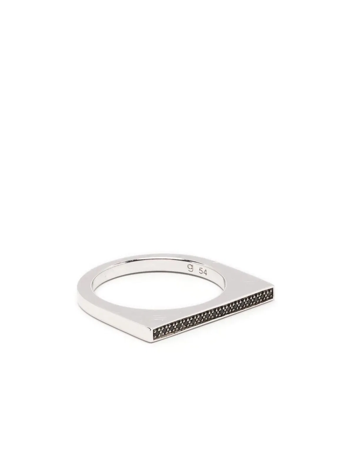 Tom Wood Sleek Ring Top Black Spinel