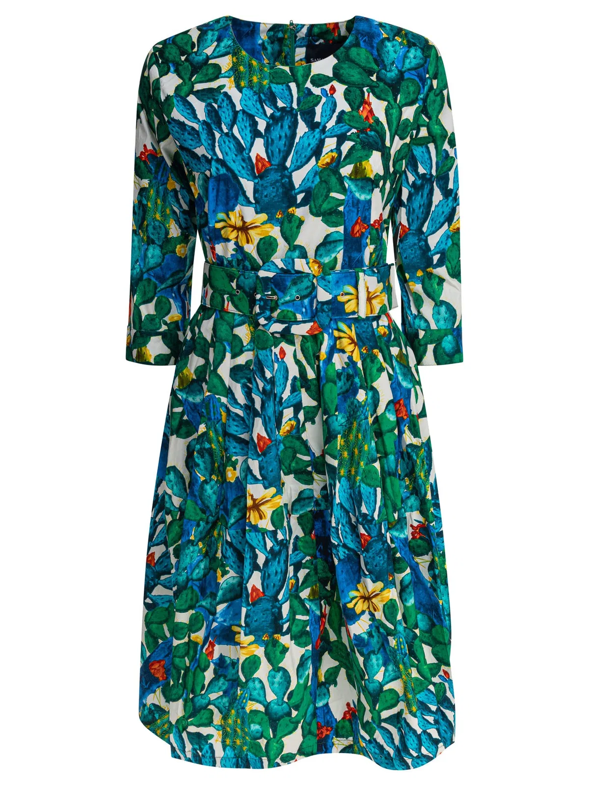 Samantha Sung Cotton Green Dress