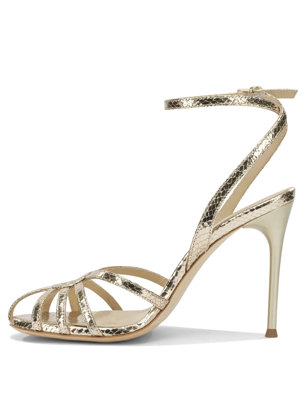 Sergio Levantesi Gold Leather Sandals