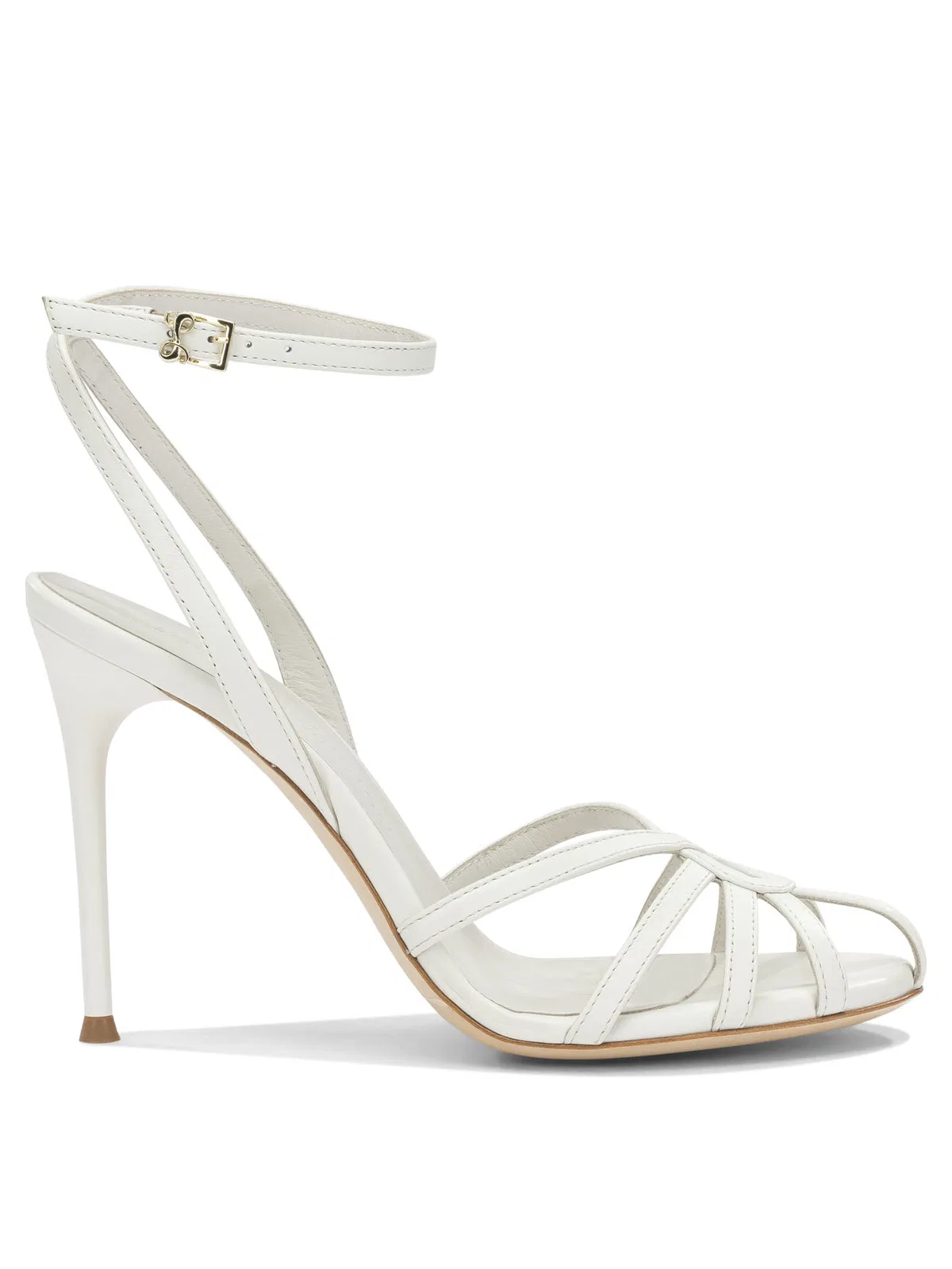 Sergio Levantesi White Leather Sandals