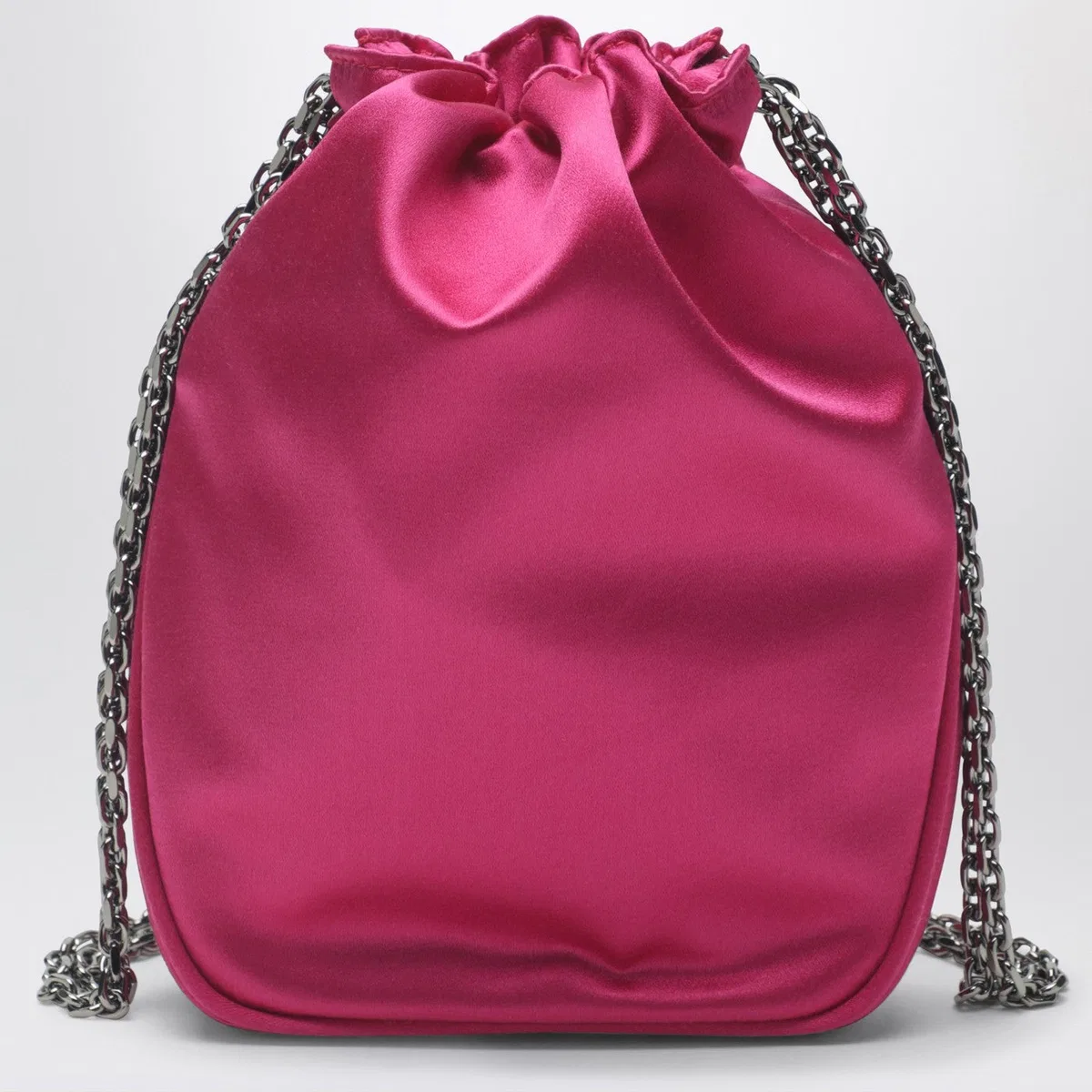 Roger Vivier Nano Pilgrim Bag In Fuchsia Satin