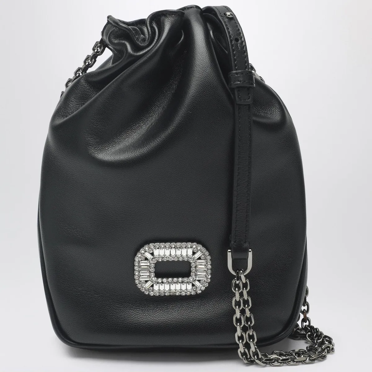 Roger Vivier Nano Pilgrim Bag In Black Leather
