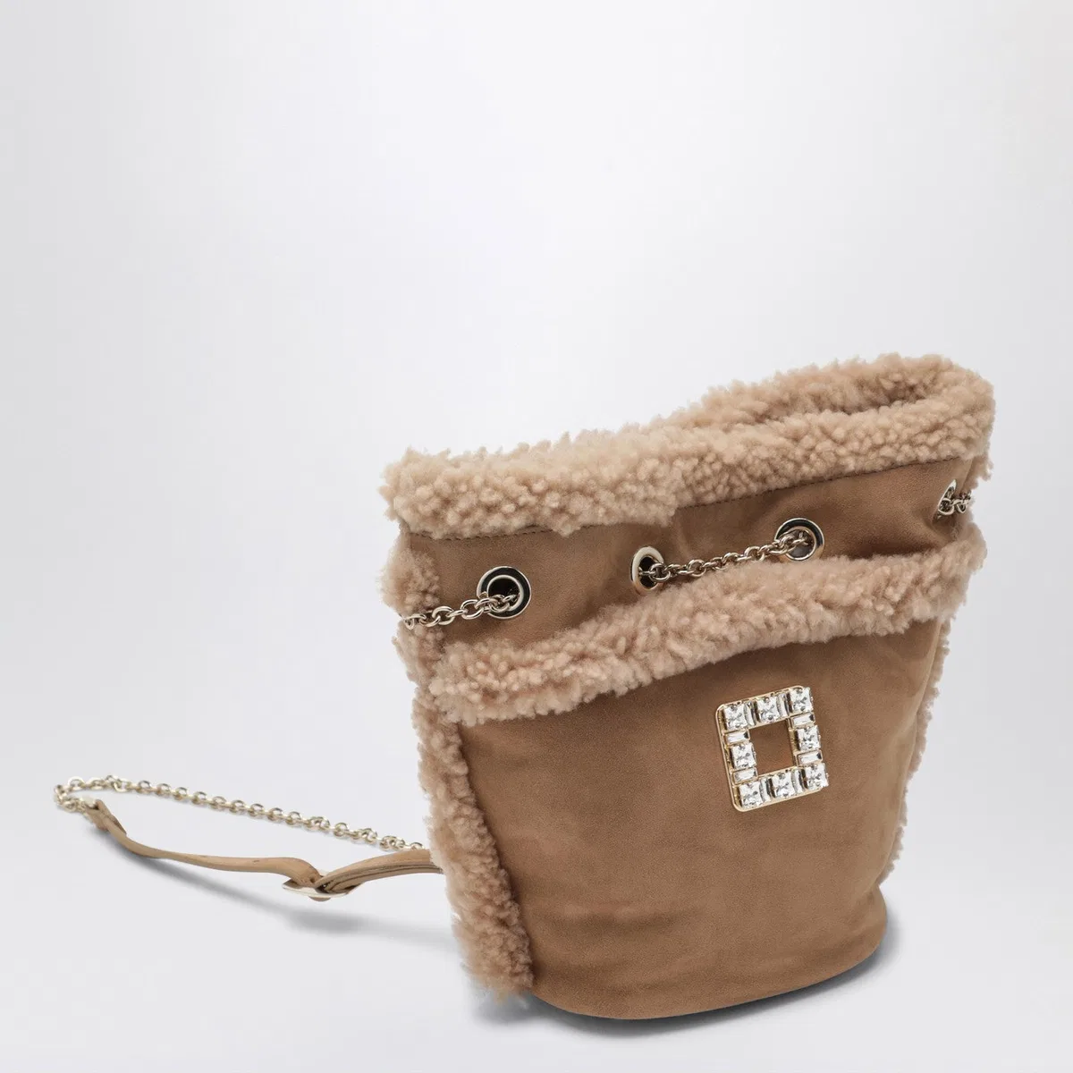 Roger Vivier Trรจs Vivier Backpack In Suede And Shearl