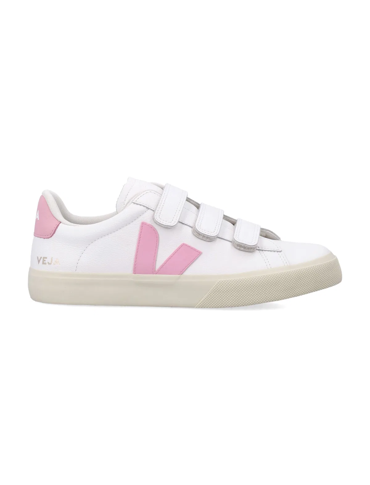 Veja Recife Leather White And Pink Sneakers