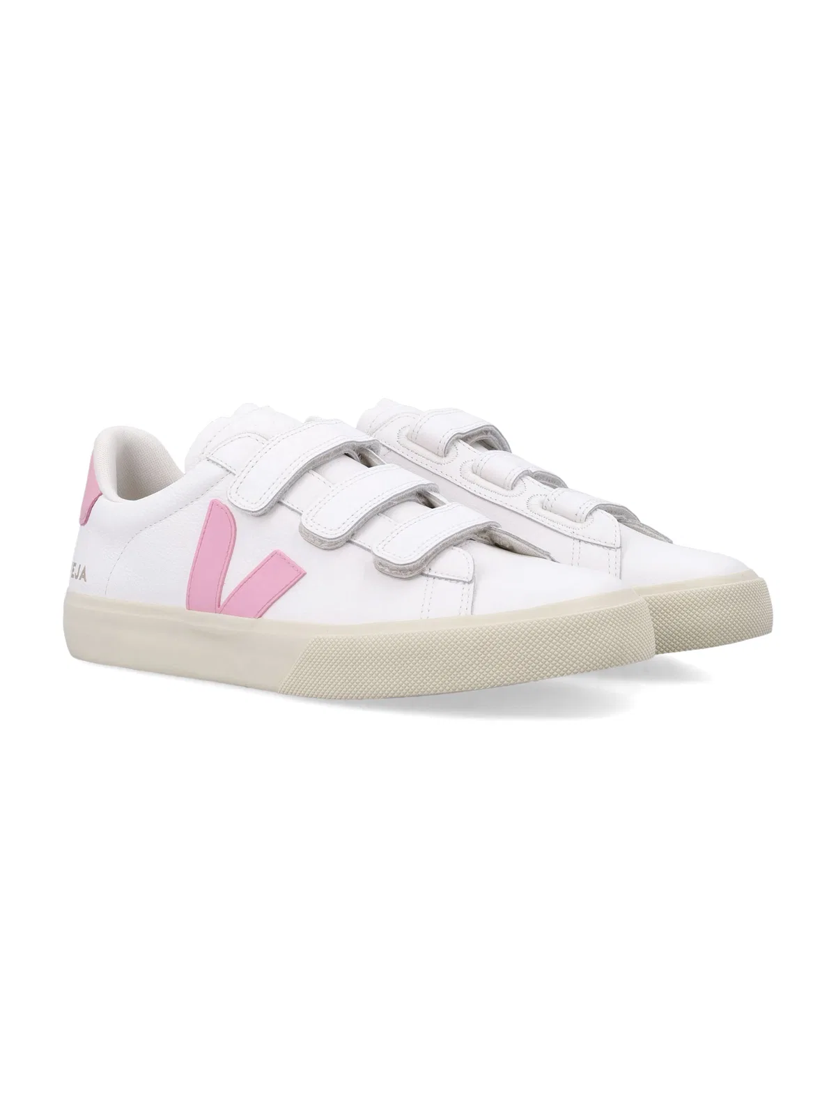 Veja Recife Leather White And Pink Sneakers