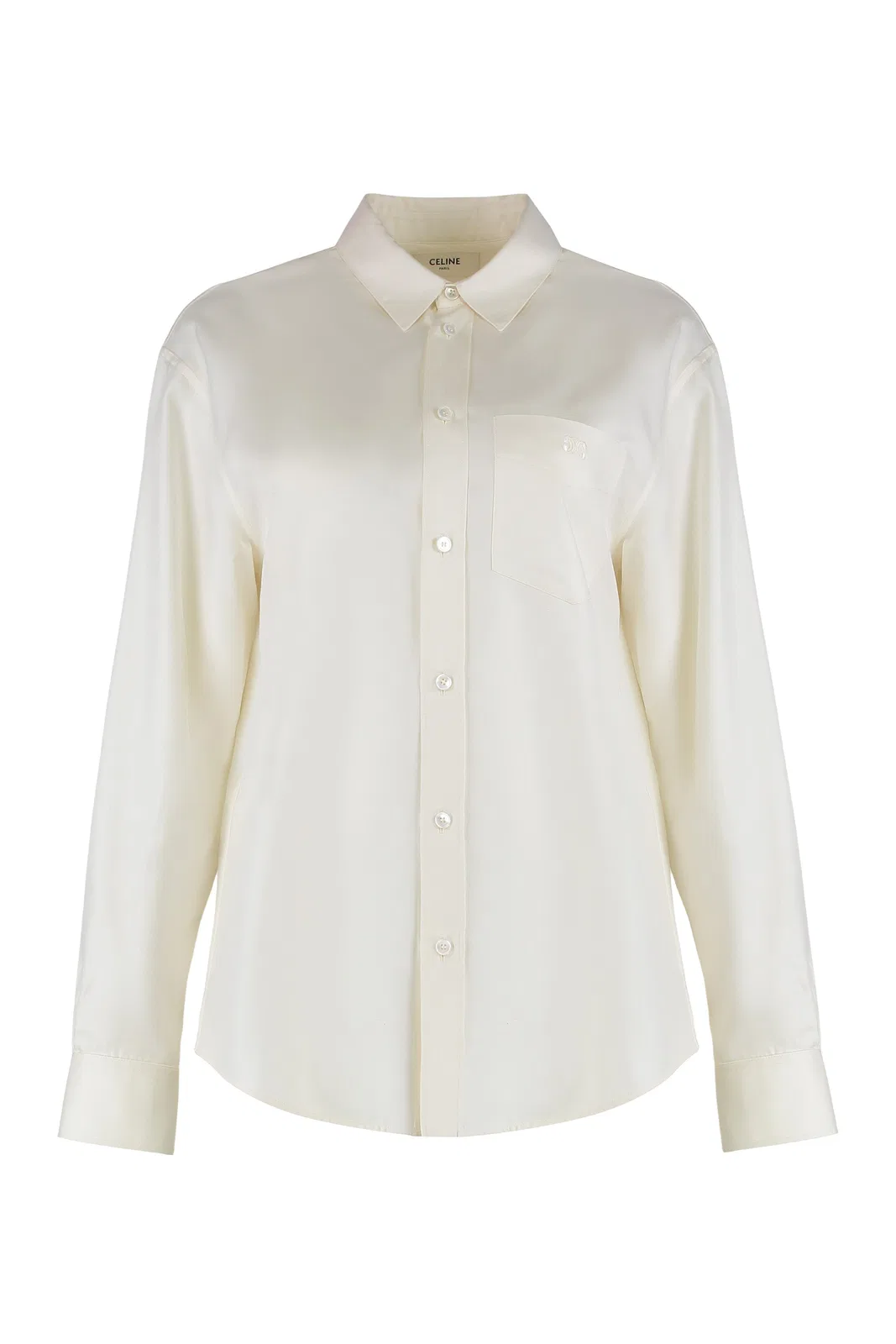 Celine Loose Shirt In Silk Twill
