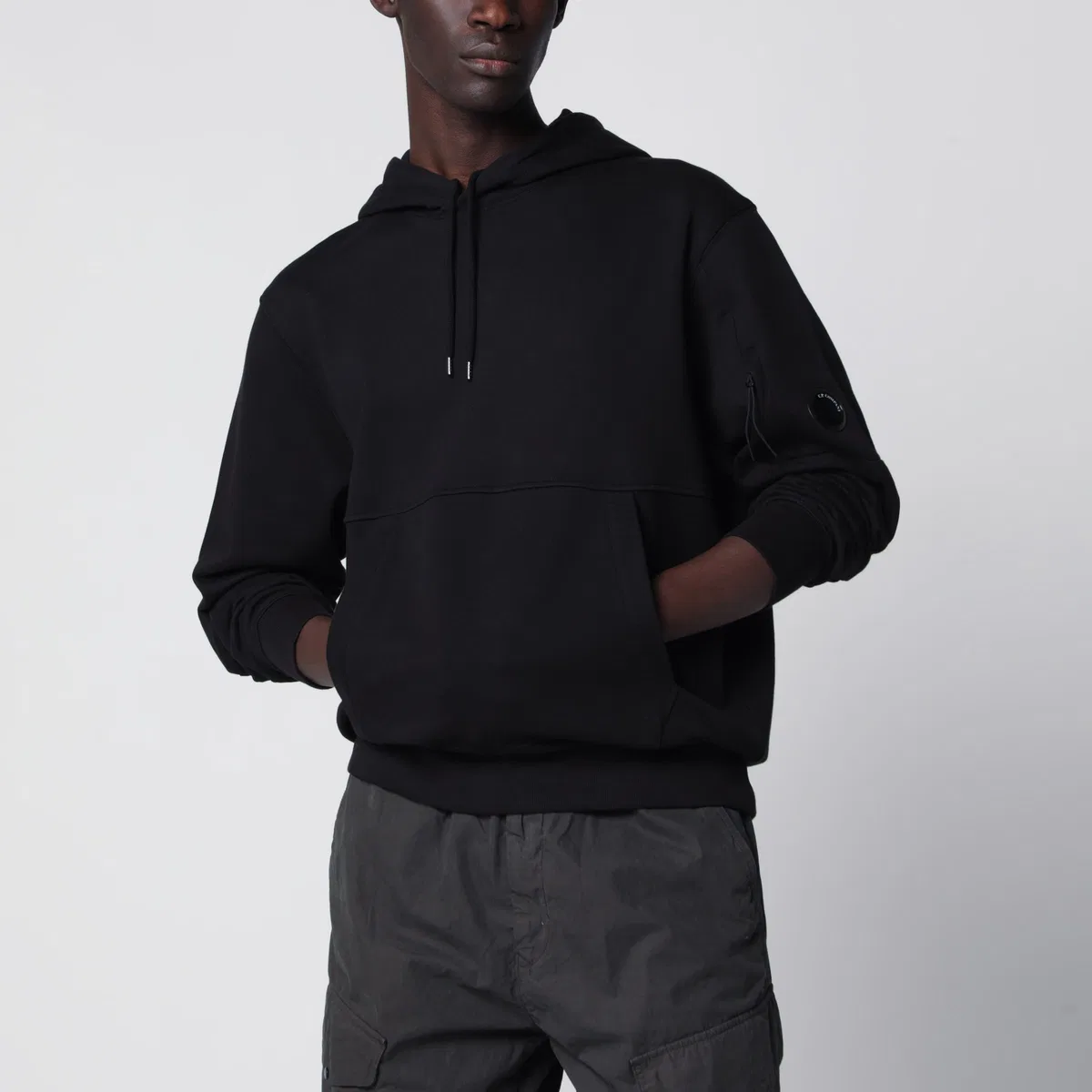 C.P. Company Diagonal-Relief Cotton Fleece Hoodie In 