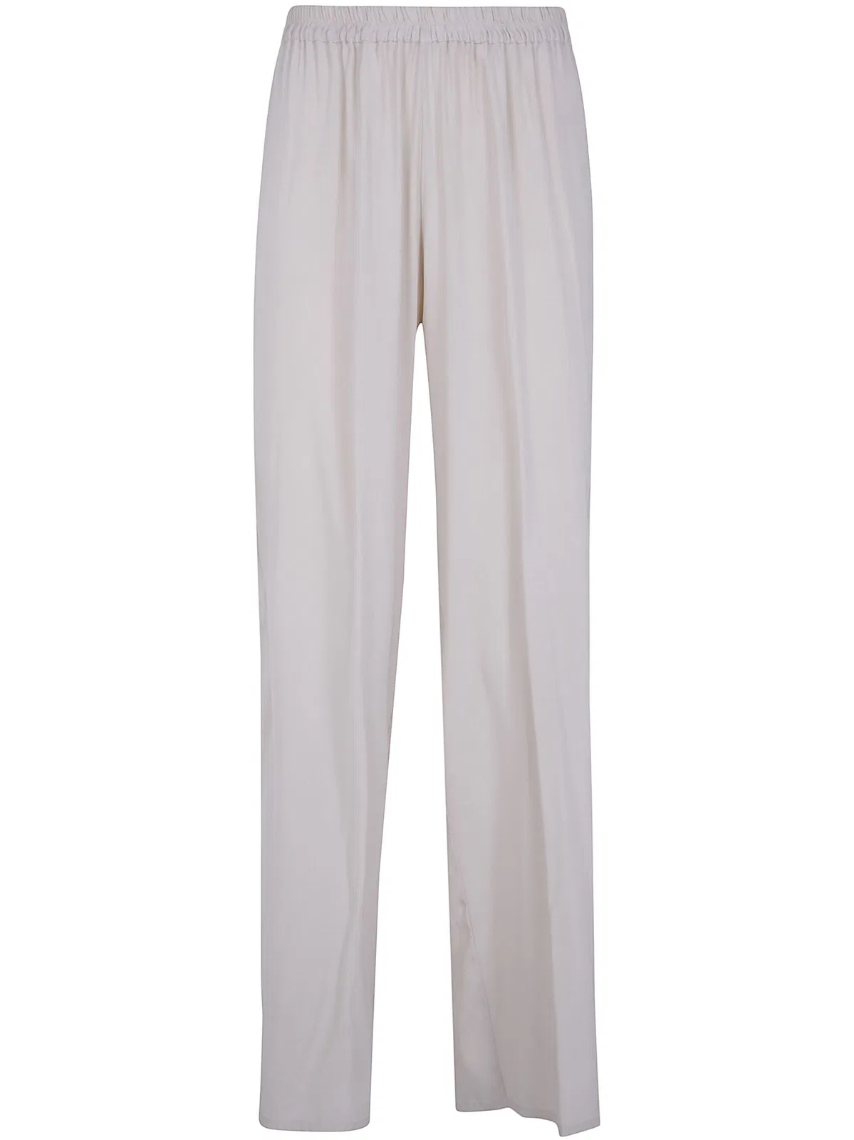 Rosso Puro Long Silk Trousers