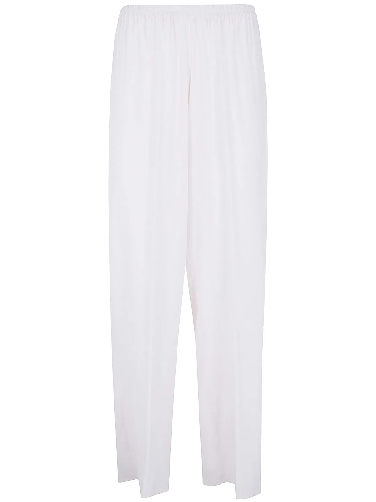 Rosso Puro Long Silk Trousers