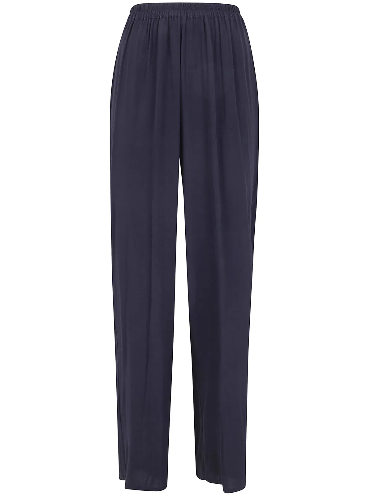 Rosso Puro Long Silk Trousers