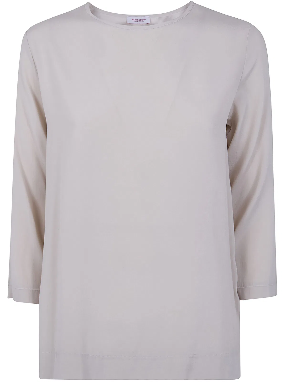 Rosso Puro 3/4 Sleeve Silk Blouse