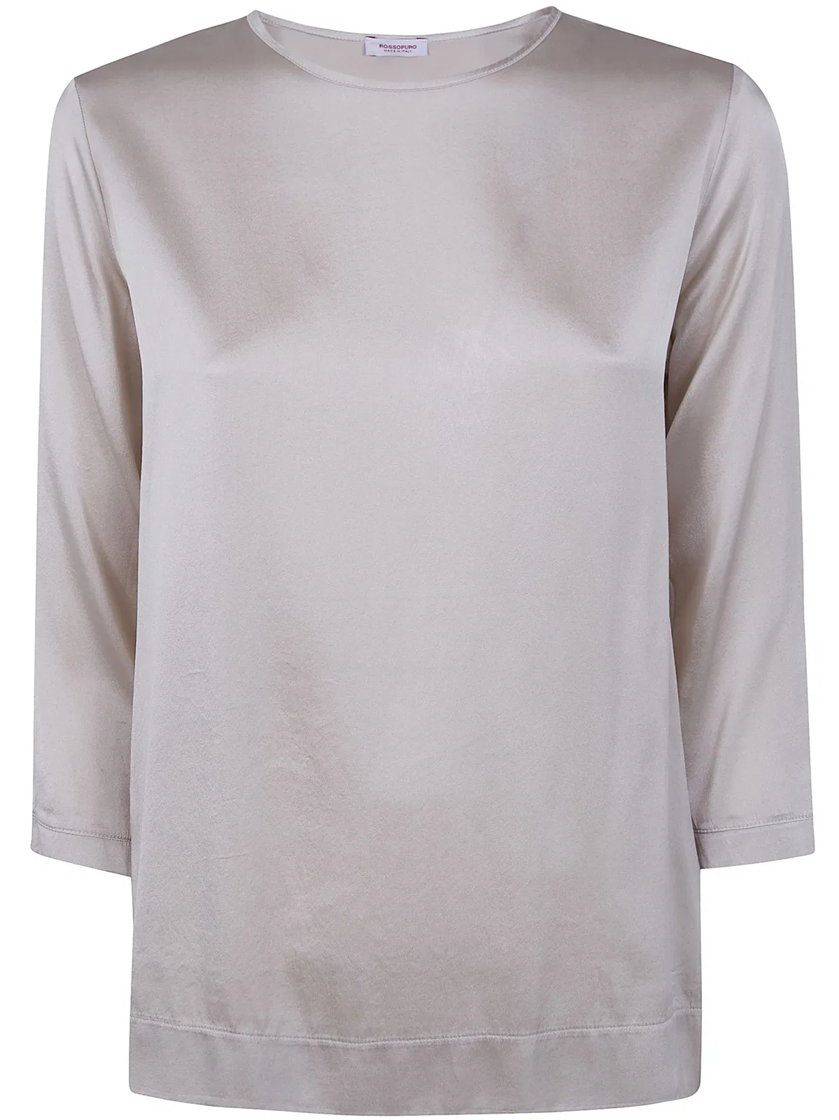 Rosso Puro 3/4 Sleeve Silk Blouse