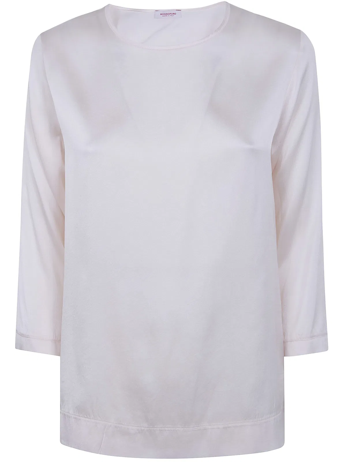 Rosso Puro 3/4 Sleeve Silk Blouse