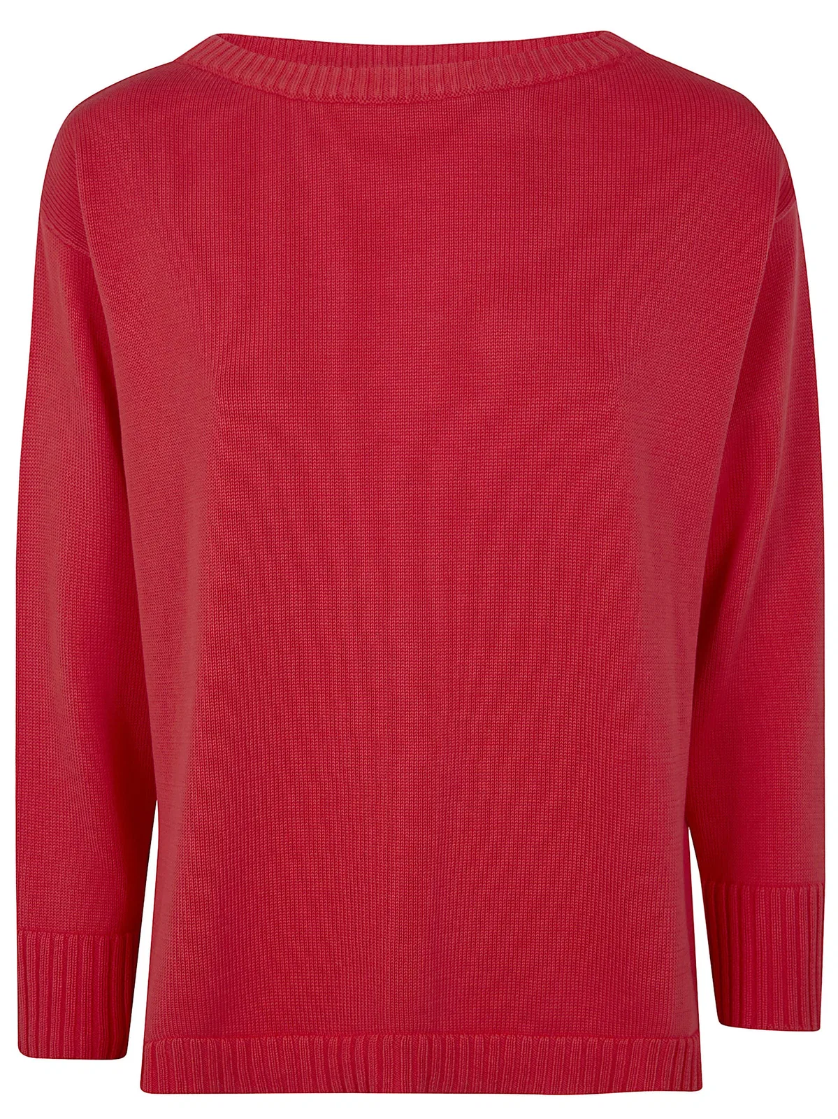 Rosso Puro Long Sleeved Boat Neckline Sweater