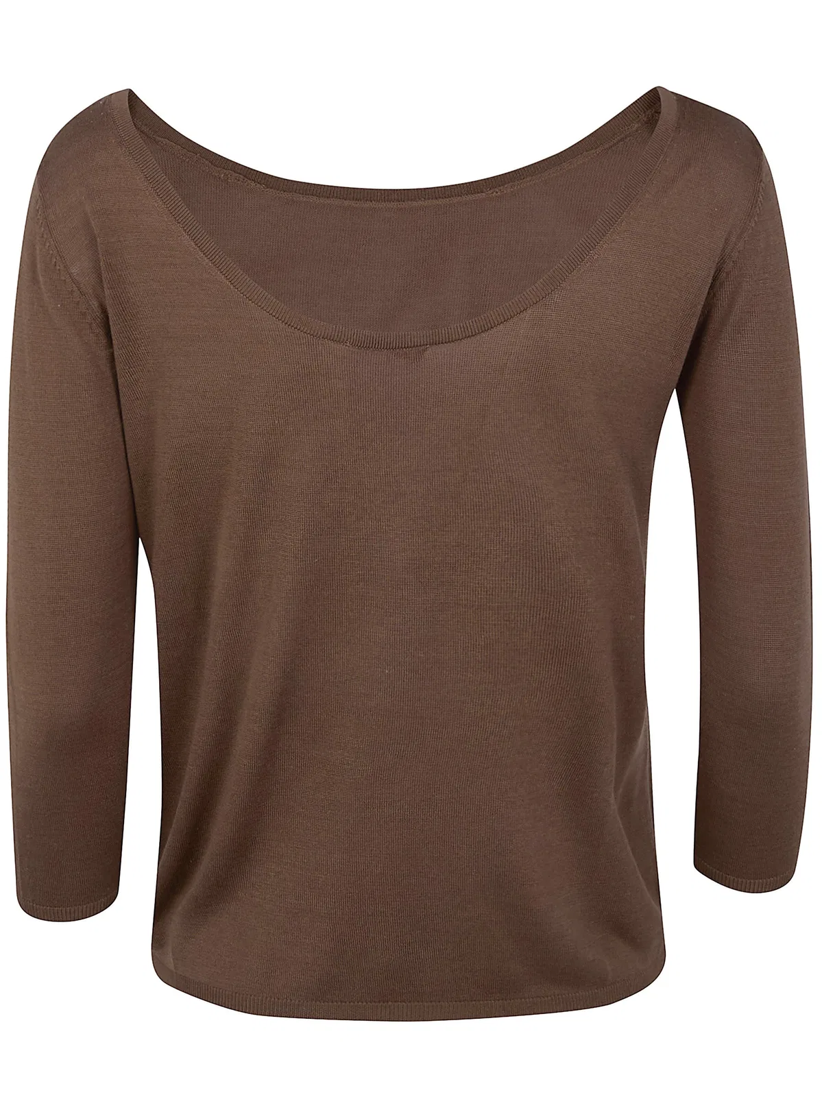 Rosso Puro Long Sleeve Top With A U-Back