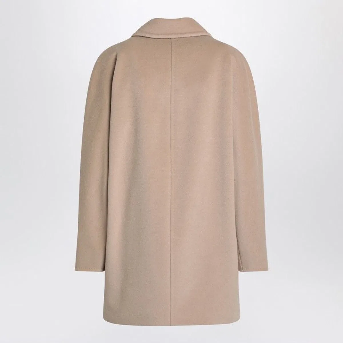 Max Mara Short 101801 Icon Coat In Light Beige