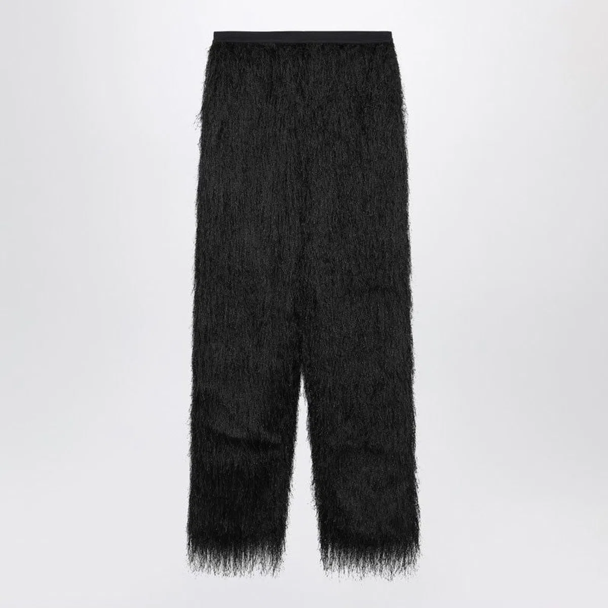 Loulou Studio Black Reed Fringed Trousers